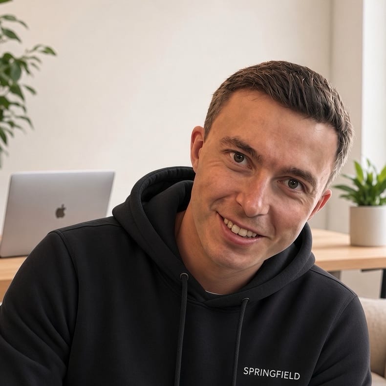 Nick Reffitt at his desk in Chelmsford